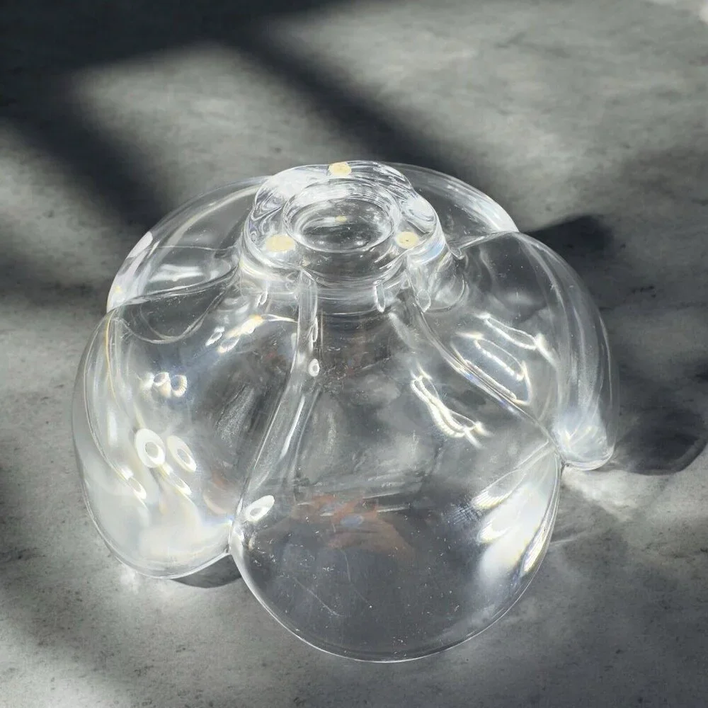 Vintage Orrefors Clear Tulip Petal Flower Shaped Bowl Dish Centerpiece W Label‎